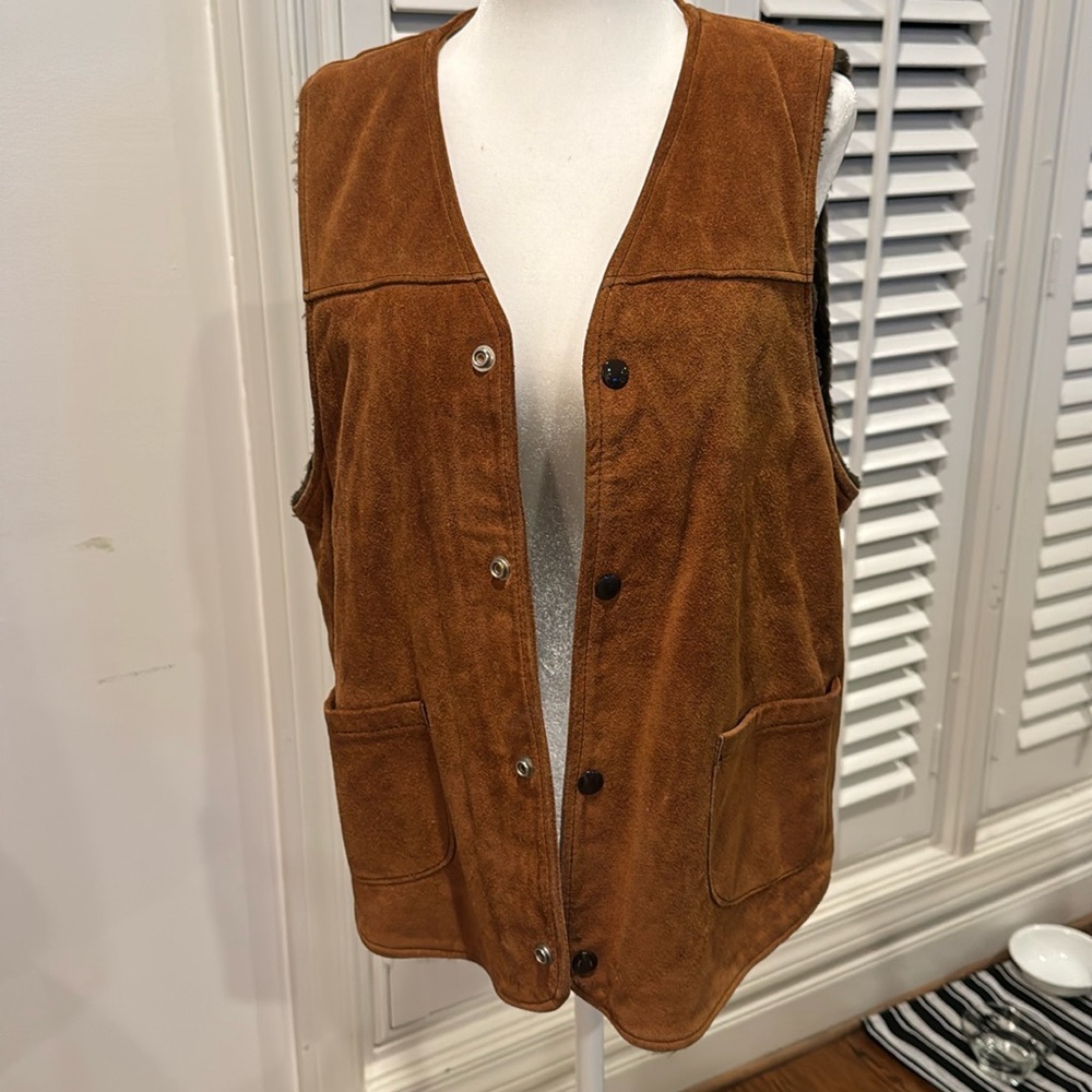 vintage leather Deer Wear vest